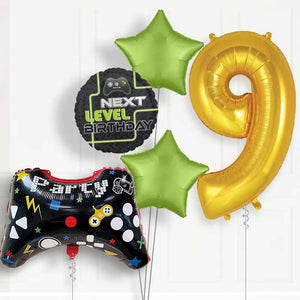 Game Controller 9th Birthday Helium Balloon Package