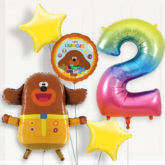 Hey Duggee 2nd Birthday Helium Balloon Package - 2nd Birthday Balloon Package | Party Save Smile