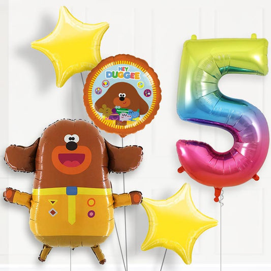 Hey Duggee 5th Birthday Helium Balloon Package - 5th Birthday Balloon Package | Party Save Smile