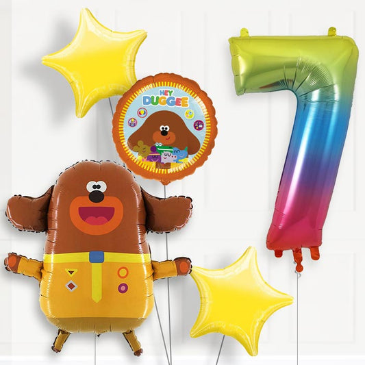 Hey Duggee 7th Birthday Helium Balloon Package - 7th Birthday Balloon Package | Party Save Smile