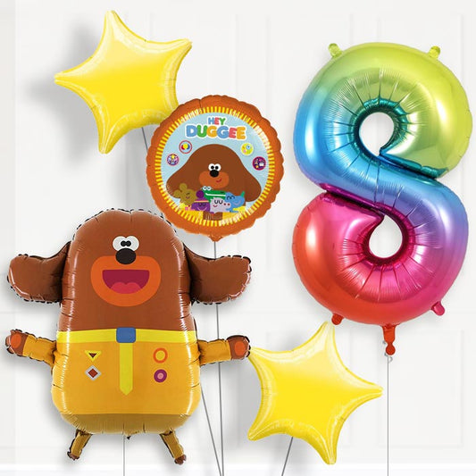 Hey Duggee 8th Birthday Helium Balloon Package - 8th Birthday Balloon Package | Party Save Smile