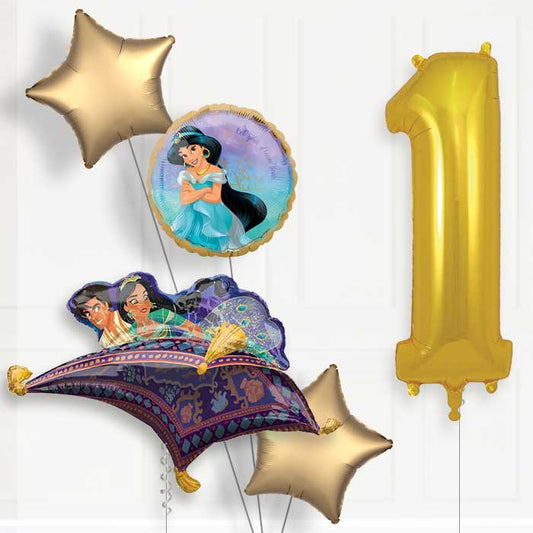 Princess Jasmine 1st Birthday Helium Balloon Package - 1st Birthday Balloon Package | Party Save Smile