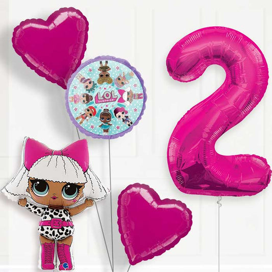 Lol Surprise 2nd Birthday Helium Balloon Package