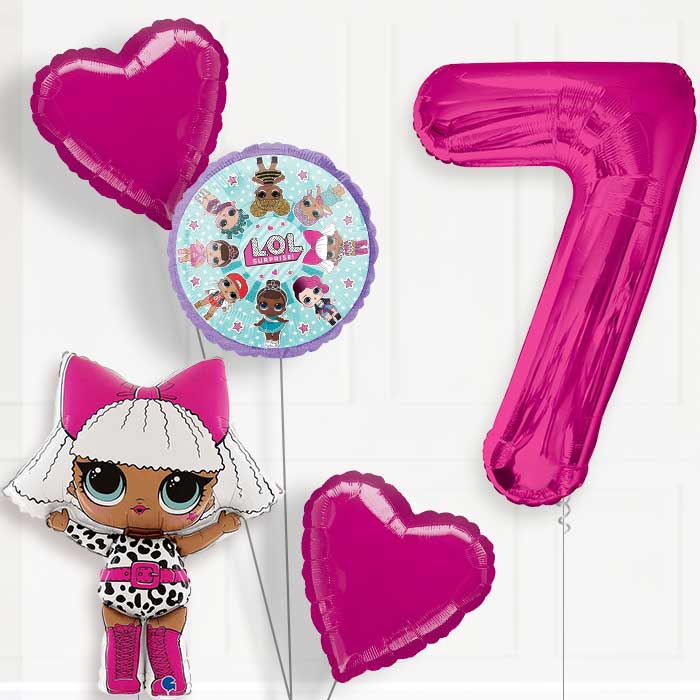 Lol Surprise 7th Birthday Helium Balloon Package
