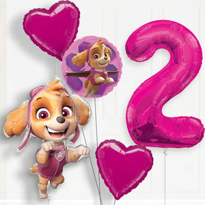 Shaped Skye 2nd Birthday Helium Balloon Package
