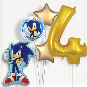 Sonic the Hedgehog 4th Birthday Balloon Helium Balloon Package