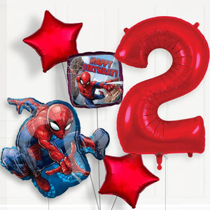 Spiderman 2nd Birthday Helium Balloon Package