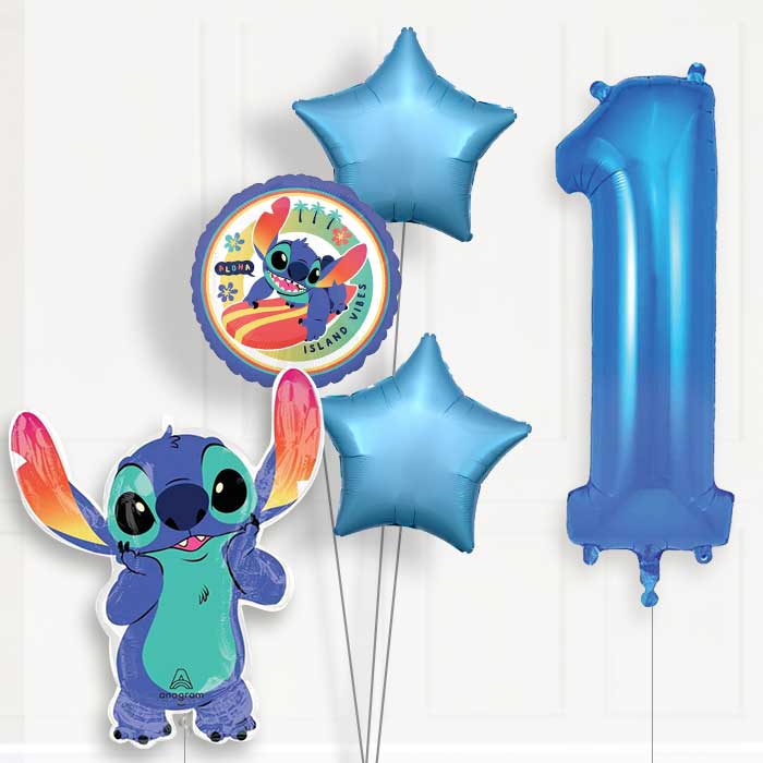 Stitch Birthday Balloon Package Choose Age - 1st Birthday Balloon Package | Party Save Smile