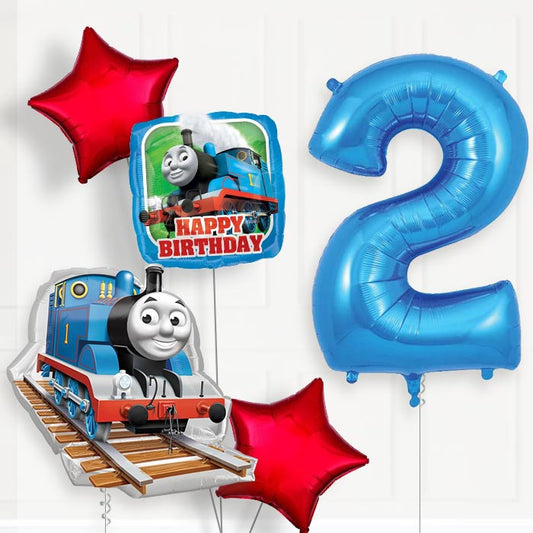 Thomas and Friends 2nd Birthday Helium Balloon Package - 2nd Birthday Balloon Package | Party Save Smile