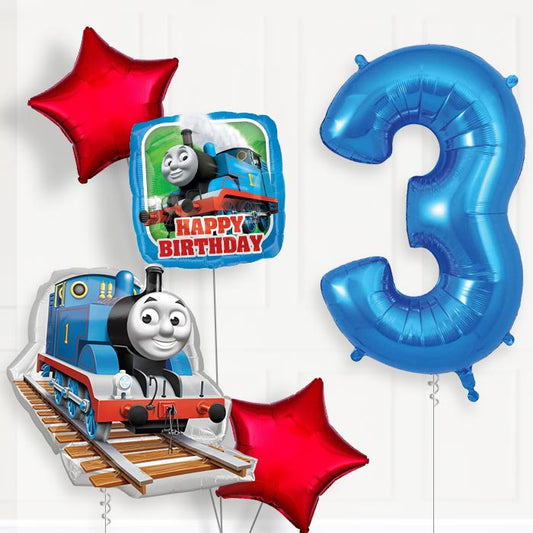 Thomas and Friends 3rd Birthday Helium Balloon Package - 3rd Birthday Balloon Package | Party Save Smile