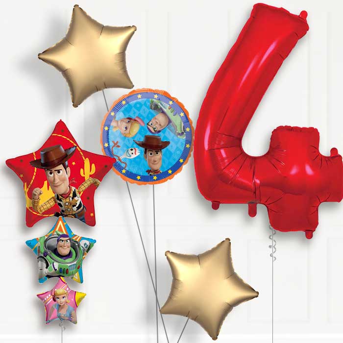 Toy Story 4th Birthday Helium Balloon Package