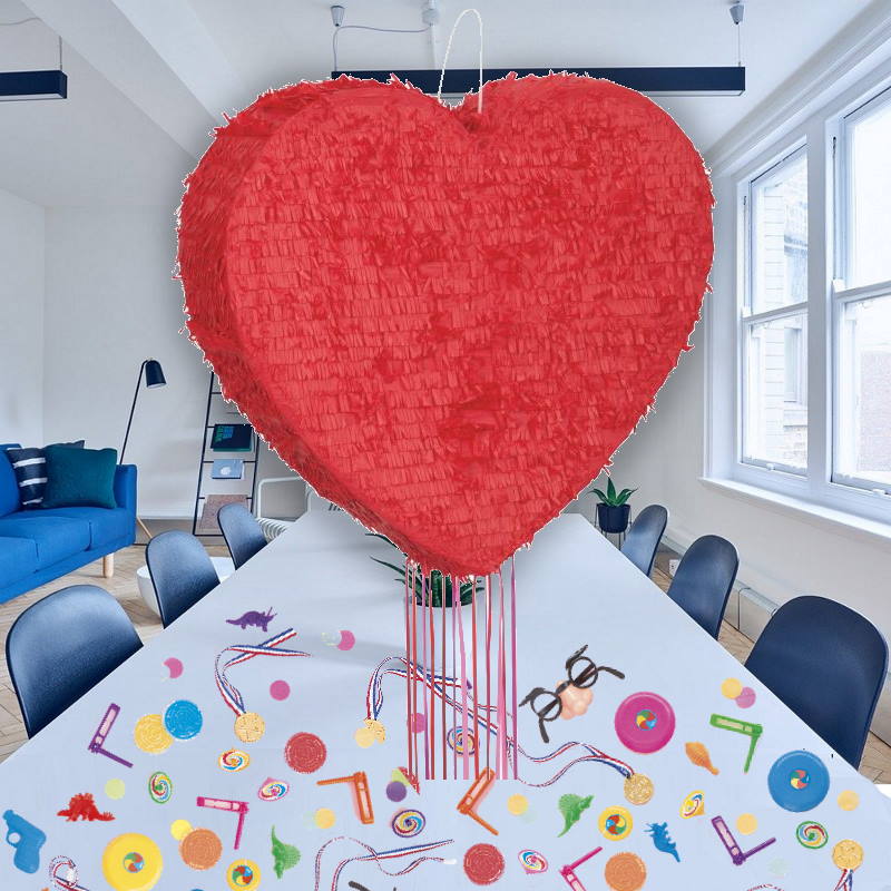 Heart Pinata Kit with Favours & Accessories | Party Save Smile
