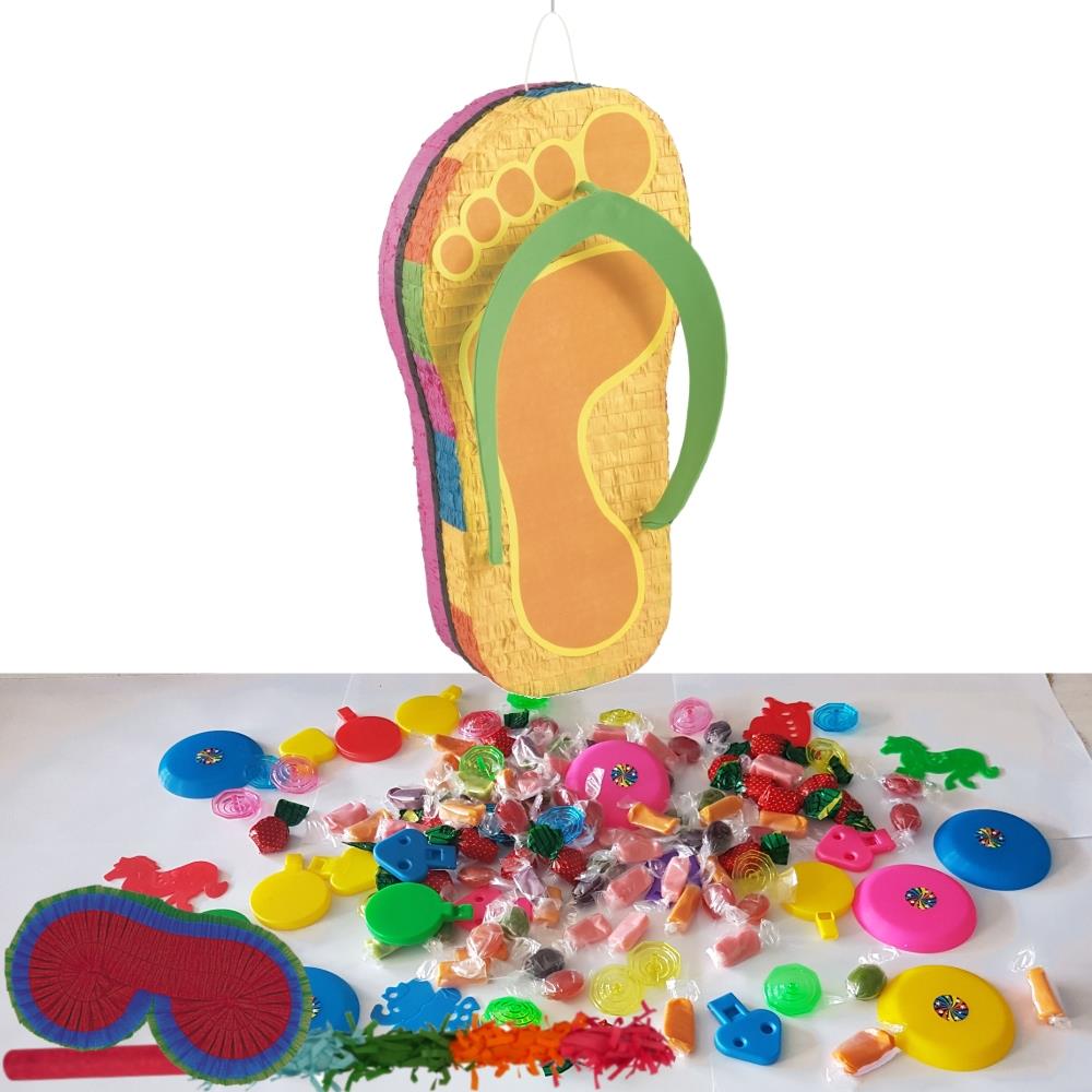 Flip Flop Hawaiian Pinata Kit with Favours and Confetti | Party Save Smile