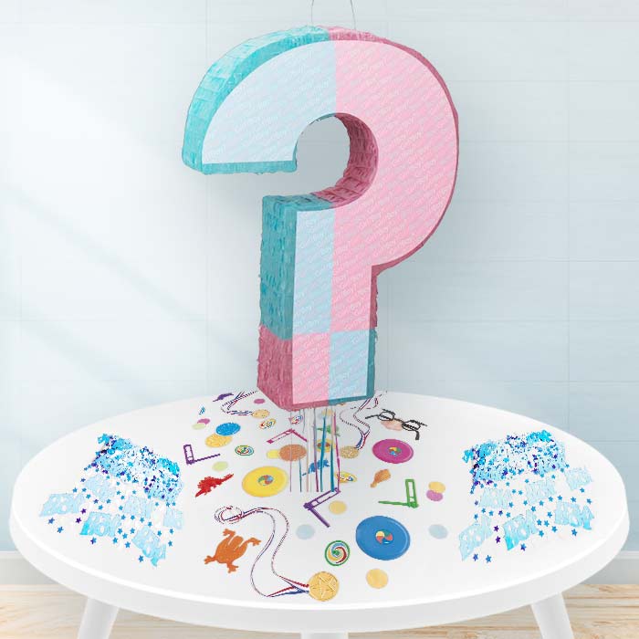 Gender Reveal Pinata Kit : Filler & Boy Blue Confetti | Party Save Smile