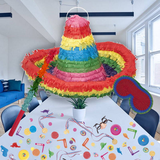 Sombrero Pinata with Pinata Fillers Kit | Party Save Smile