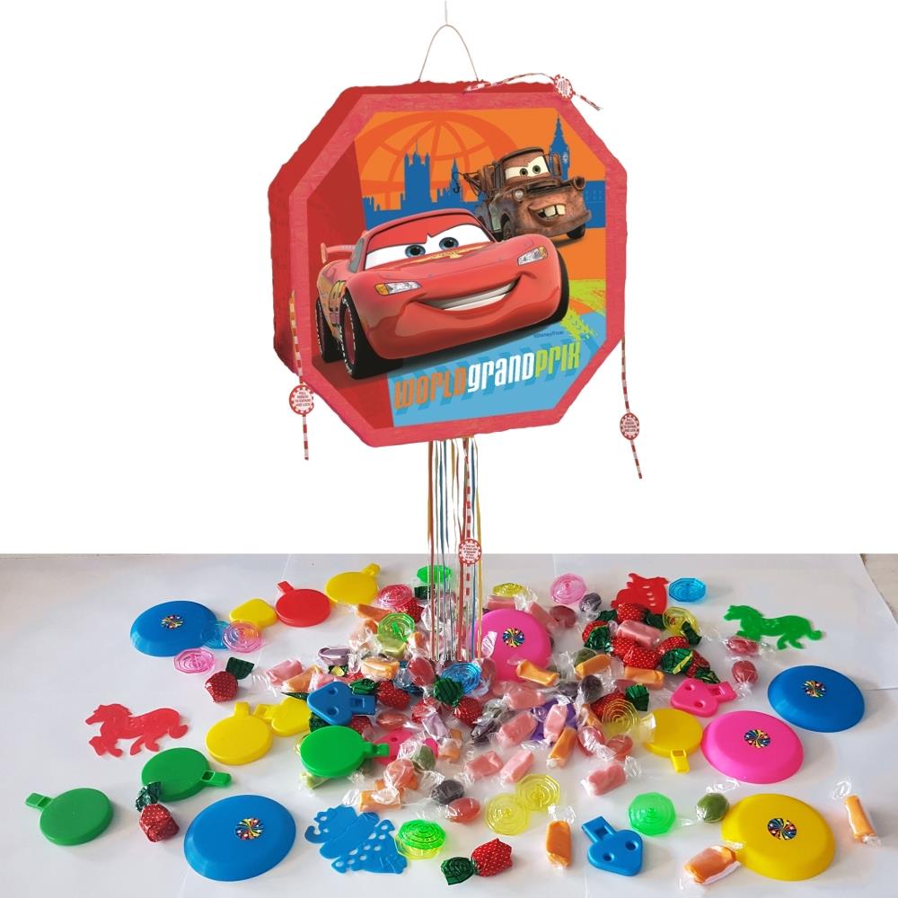 Disney Cars Pull Pinata Party Kit with Favours and Confetti | Party Save Smile