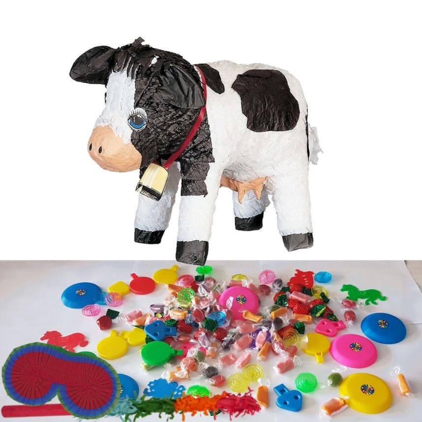 Cow Filled Pinata Kit with Accessories