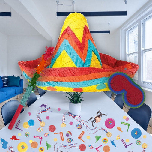 Sombrero Pinata Kit with Favours and Confetti | Party Save Smile