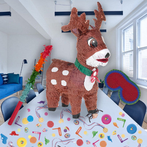 Reindeer Pinata Party Kit with Favours and Confetti