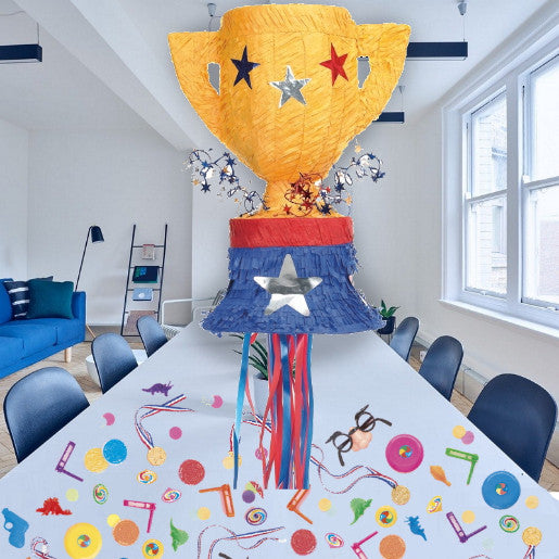 Trophy Pull Pinata Party Kit with Favours and Confetti | Party Save Smile