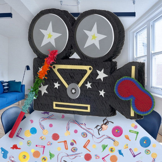 Hollywood Movie Reel Pinata Party Kit with Favours and Confetti | Party Save Smile