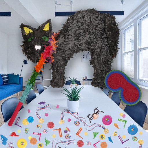 Black Cat | Halloween Pinata Party Kit with Favours and Confetti | Party Save Smile