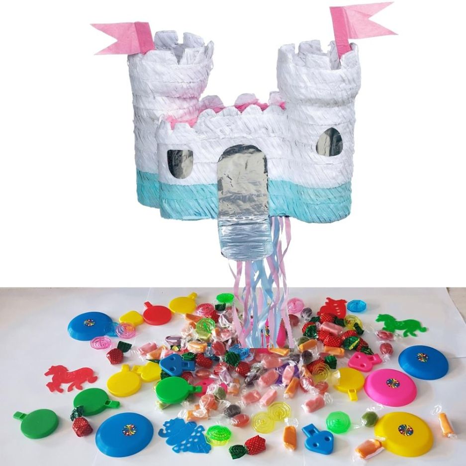 Castle Pull Pinata Party Kit with Favours and Confetti | Party Save Smile