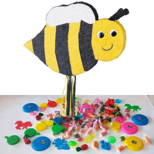 Bumble Bee Pull Pinata Party Kit with Favours and Confetti | Party Save Smile