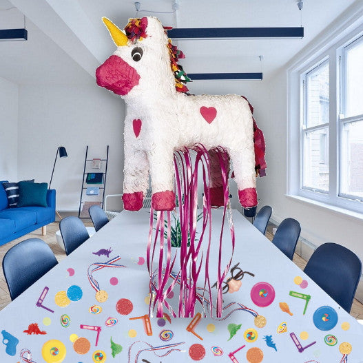 Unicorn Pull Pinata Party Kit with Favours and Confetti | Party Save Smile