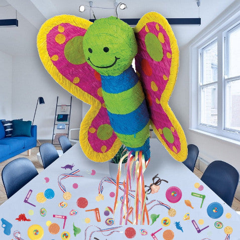 Butterfly Pull Pinata Party Kit with Favours and Confetti | Party Save Smile