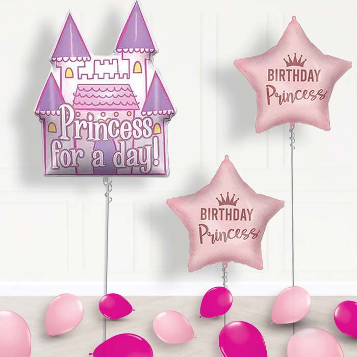 Princess for a Day Castle Helium Balloon Display Package - Balloon Package | Party Save Smile