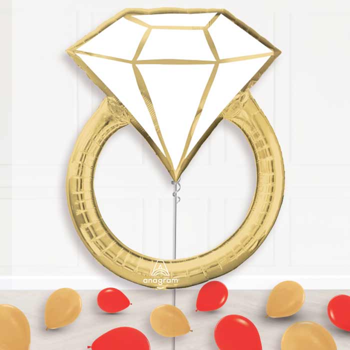 Inflated Proposal Helium Balloon Package in a Box - Supershape Balloon | Party Save Smile