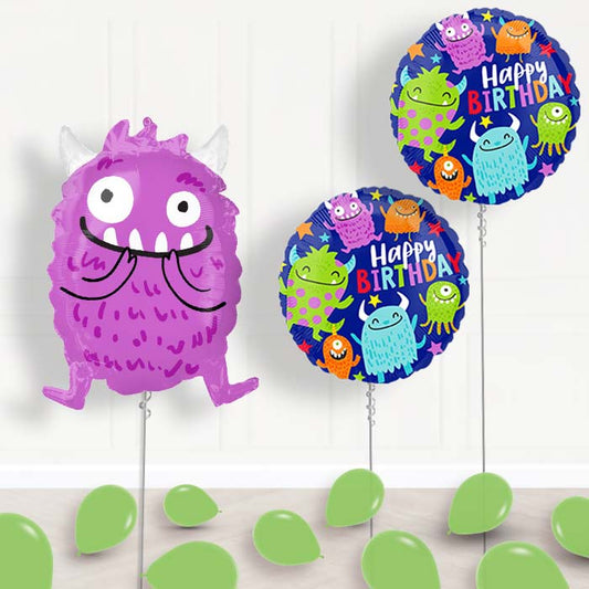 Purple Monster Balloon Package Delivered - Package | Party Save Smile