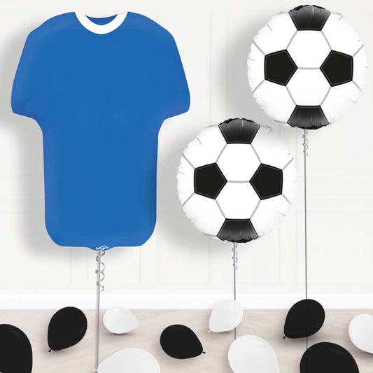 Blue Football Shirt Helium Balloon Display