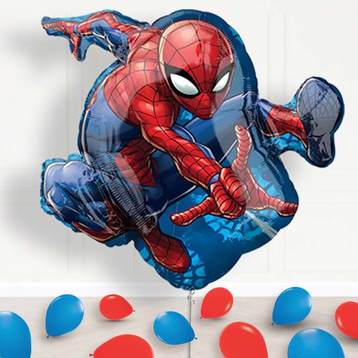 Giant Animated Spiderman Shaped Balloon Package Delivered - Supershape Balloon | Party Save Smile