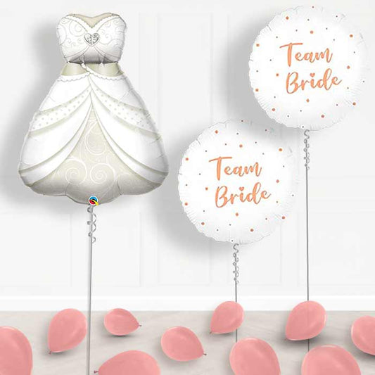Team Bride Balloons Package Inflated Helium Balloons - Package | Party Save Smile