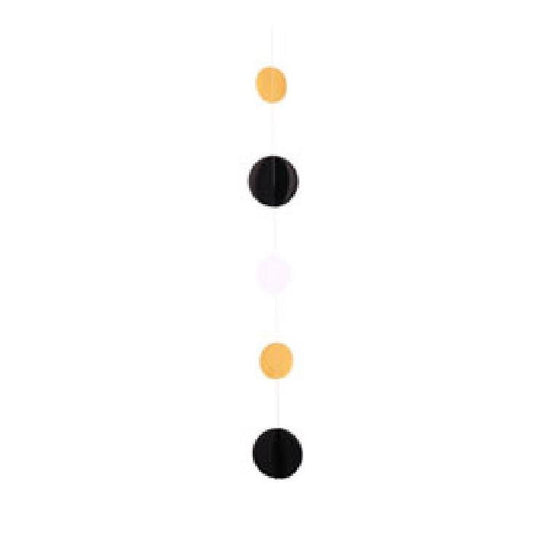 Black and Gold Balloon Tails Decorations 1.65 Metres | Party Save Smile
