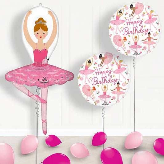 Ballet Girl Balloon Display Package Delivered Inflated - Balloon Package | Party Save Smile