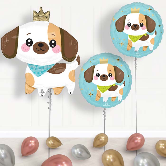 Kawaii Puppy Balloon Display Package Delivered Inflated - Balloon Package | Party Save Smile