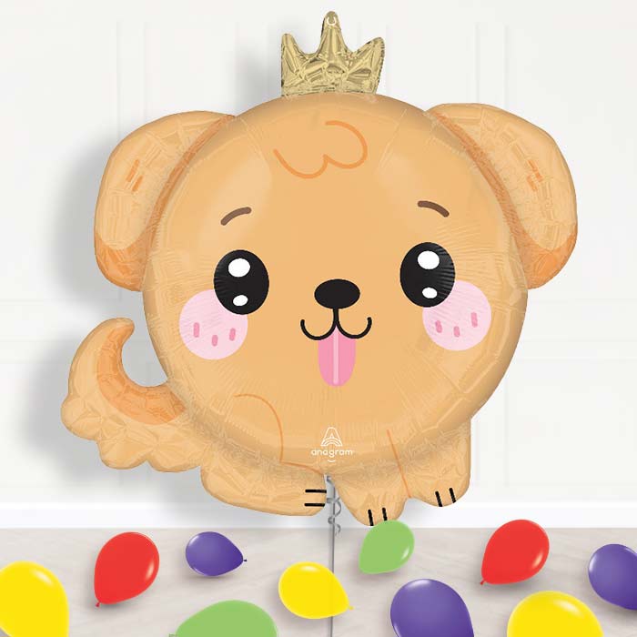  Kawaii Puppy Helium Balloon Display Package Delivered Inflated - Supershape Balloon | Party Save Smile