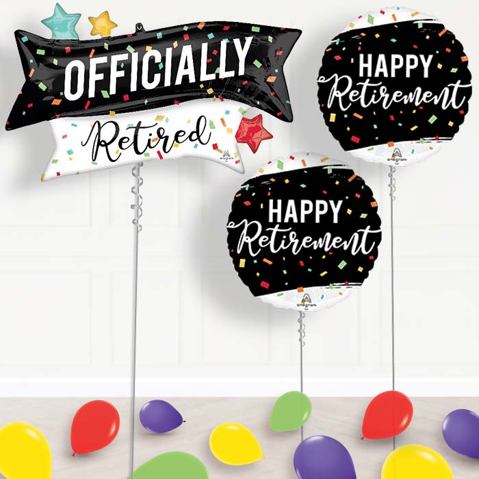 Officially Retired Balloon Display Package Delivered Inflated - Balloon Package | Party Save Smile
