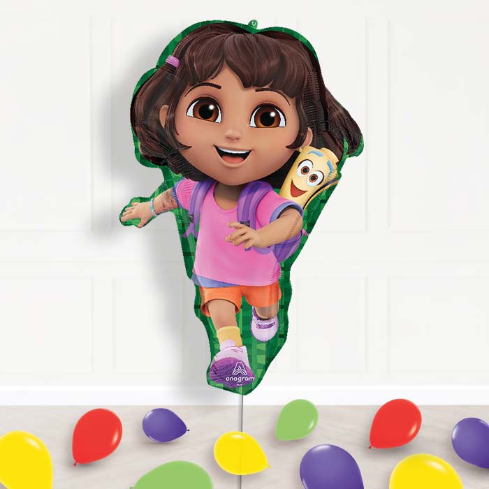 Dora the Explorer Balloon Display Package Delivered Inflated - Supershape Balloon | Party Save Smile
