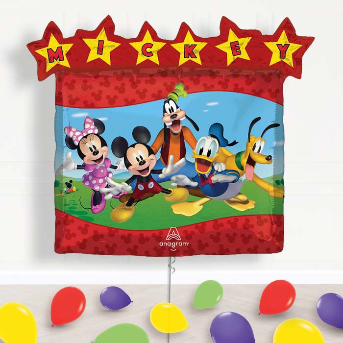 Mickey Mouse & Friends Balloon Display Package Delivered Inflated - Supershape Balloon | Party Save Smile