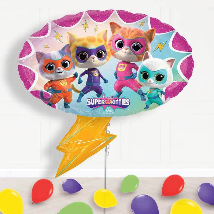 Super Kitties Balloon Display Package Delivered Inflated - Supershape Balloon | Party Save Smile