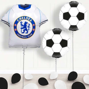 Chelsea Football Shirt Balloon Display Package Delivered Inflated
