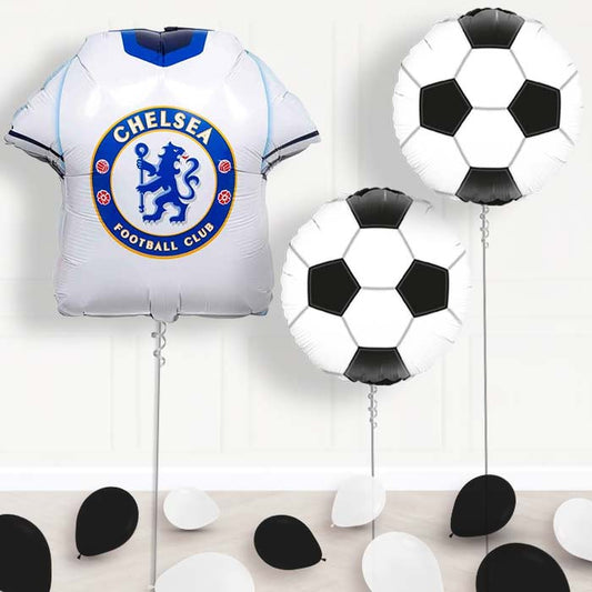 Chelsea Football Shirt Balloon Display Package Delivered Inflated - Balloon Package | Party Save Smile