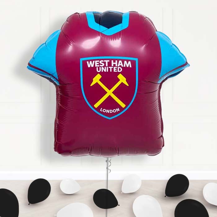 West Ham Football Shirt Balloon Display Package Delivered Inflated - Supershape Balloon | Party Save Smile