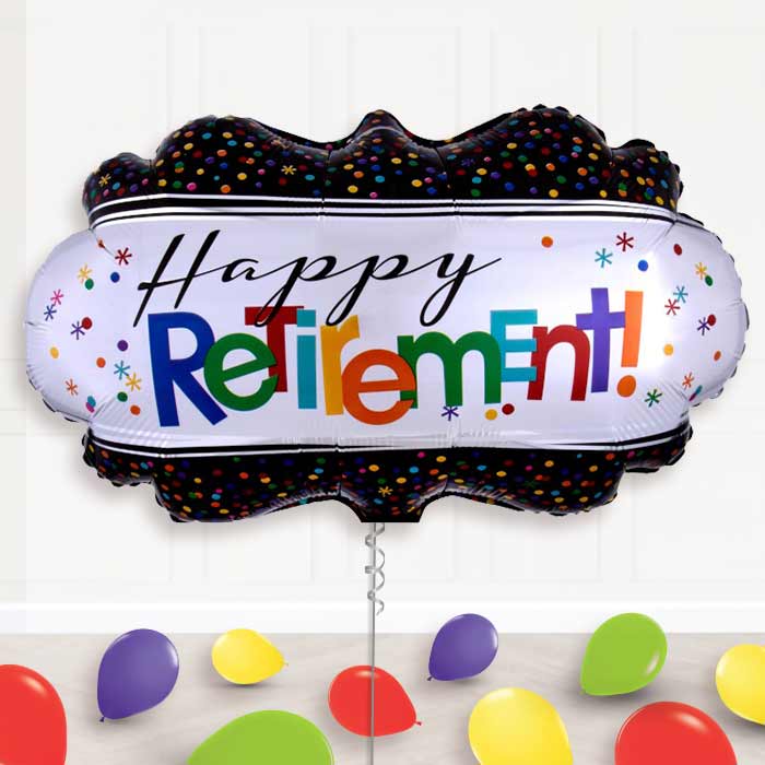 Officially Retired Retirement Balloon Package Delivered - Supershape Balloon | Party Save Smile