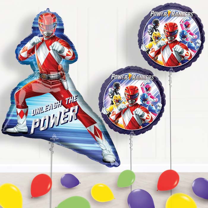 Power Rangers Red Ranger Balloon Package Delivered Inflated - Balloon Package | Party Save Smile