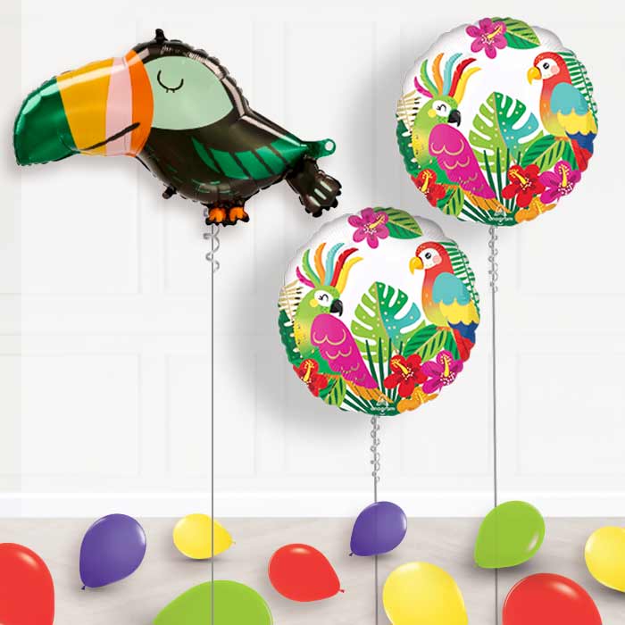 Get Wild Toucan Balloon Display Package Delivered Inflated